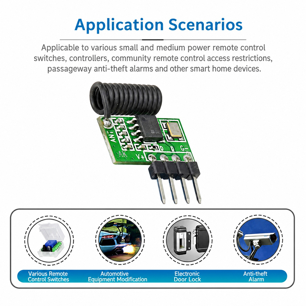 433Mhz Receiver Module - Módulo Receptor RF Superheterodino de 315MHz/433MHz,