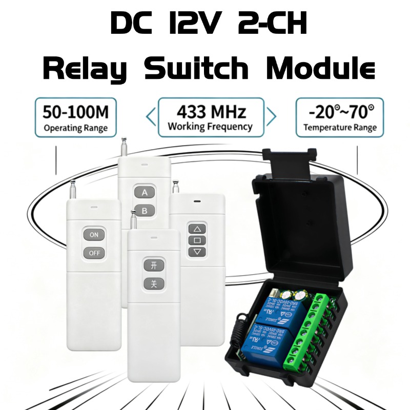 Módulo receptor de relé de 12  - 433Mhz Receiver Module reseña y precio