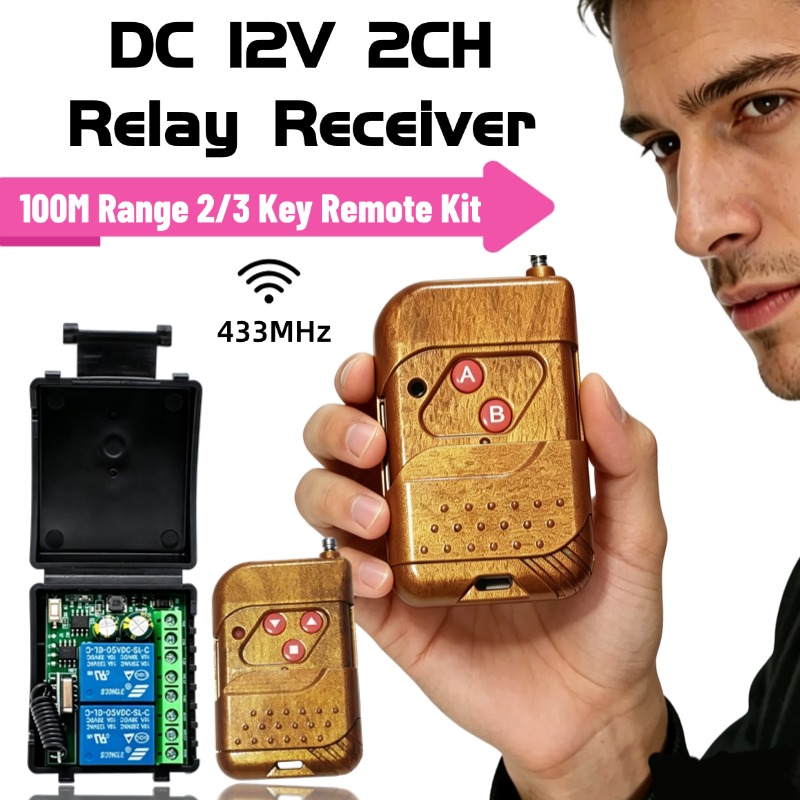 Módulo de Relé de 2 Canales, 4 - 433Mhz Receiver Module reseña y precio